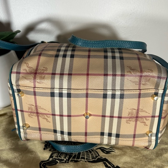 Authentic Burberry Shoulder Bag Tote Bag PVC/Leather Beige +Dust Bag - Picture 6 of 13